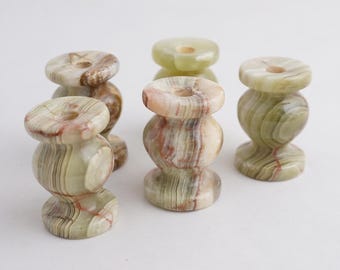Natural Onyx Candle Holder, Taper Candle Holders, Marble Candle Stick Holder, Marble Candle Holder, Ideal For Candles Up To Diameter 7mm