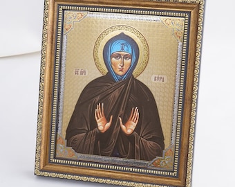 HOLY MARTYR KIRA Icon, Personalized Icon, Orthodox Handmade Icon Of Saint Ceara, Christian Icon, Byzantine Icon, 11x13 Icon