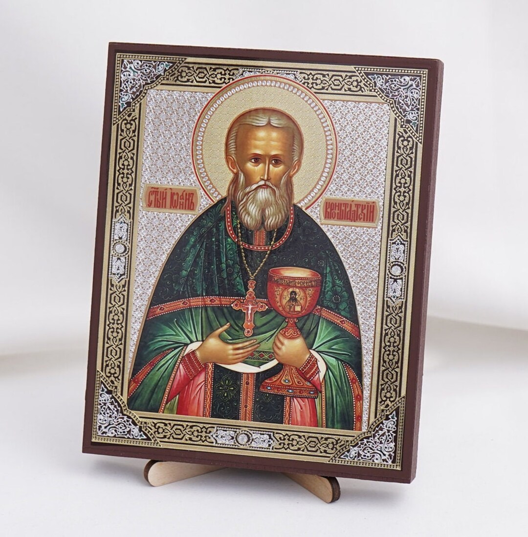 SAINT JOHN Icon, Personalized Icon, Handmade Orthodox Icon of Pastor of ...