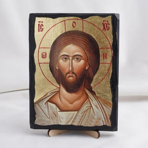 Icon Of CHRIST PANTOCRATOR, Christian Icons, Handmade Orthodox Icon Of Jesus Christ, Home Decor, Wood Icons 5.1x6.7 inch
