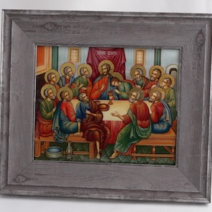 Icon Of THE LAST SUPPER , Personalized Icon, Orthodox Handmade Icon Of Saint Apostles, Christian Icons, Orthodox Icons, 21x17cm cm