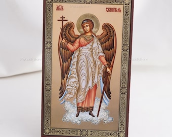 Icon Of GUARDIAN ANGEL, Personalized Icon, Handmade Orthodox Icon Of The Holy Angels, Orthodox Icon, Religious Icon Home Decor