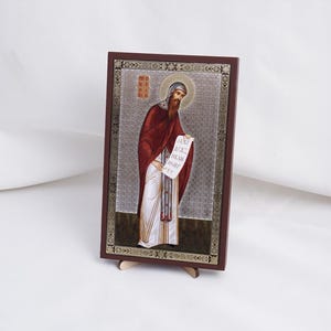SAINT CYRIL Icon, Personalized Icon, Handmade Orthodox Icon Of Saint Cyril, Orthodox Christian Icon, Religious Icon, Home Decor