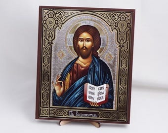 JESUS CHRIST Icon, Personalized Icon, Handmade Orthodox Icon Of Our Lord, Orthodox Christian Icon, Religious Icon Home Decor