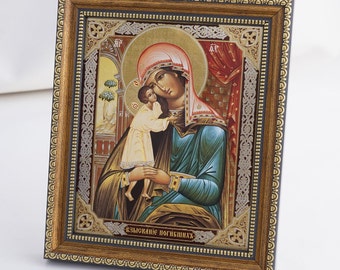 Icon Of The Mother Of God SEEKER Of The PERISHING, Personalized Icon, Handmade Icons, Christian Icons, Byzantine Icons, 11x13 Ic on
