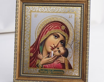 KASPEROVSKAYA Icon Of The MOTHER Of GOD, Personalized Icon, Saints Icon, Handmade Icons, Christian Icons, Byzantine Icons, 11x13 Ic on