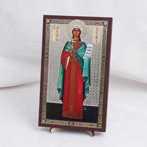 HOLY MARTYR TATIANA Icon, Personalized Icons, Handmade Orthodox Icon Of Tatiana Of Rome, Orthodox Icons, Icon Home Decor