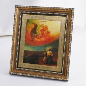 Icon Of The PROPHET ELIJAH (Elias), Personalized Icon, Orthodox Handmade Icon Of Holy Prophet Elijah, Christian Icons, Byzantine Icons