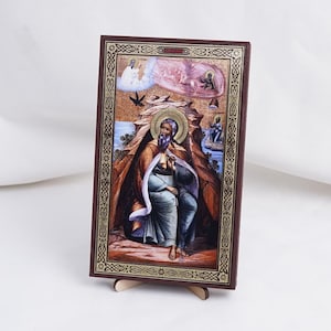 PROPHET ELIJAH Icon, Personalized Icons, Handmade Orthodox Icon Of Holy Prophet Elija, Orthodox Icons, Icon Home Decor
