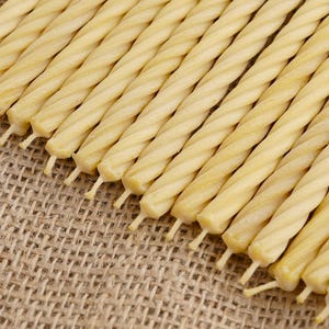 Beeswax Church Candles Wax Twisted Filler Candles Honey Aroma Candles Ritual Candles Orthodox Candles Set of 50 or 100 10.6 inches