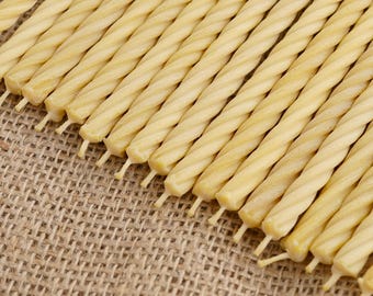 Beeswax Church Candles Wax Twisted Filler Candles Honey Aroma Candles Ritual Candles Orthodox Candles Set of 50 or 100 10.6 inches