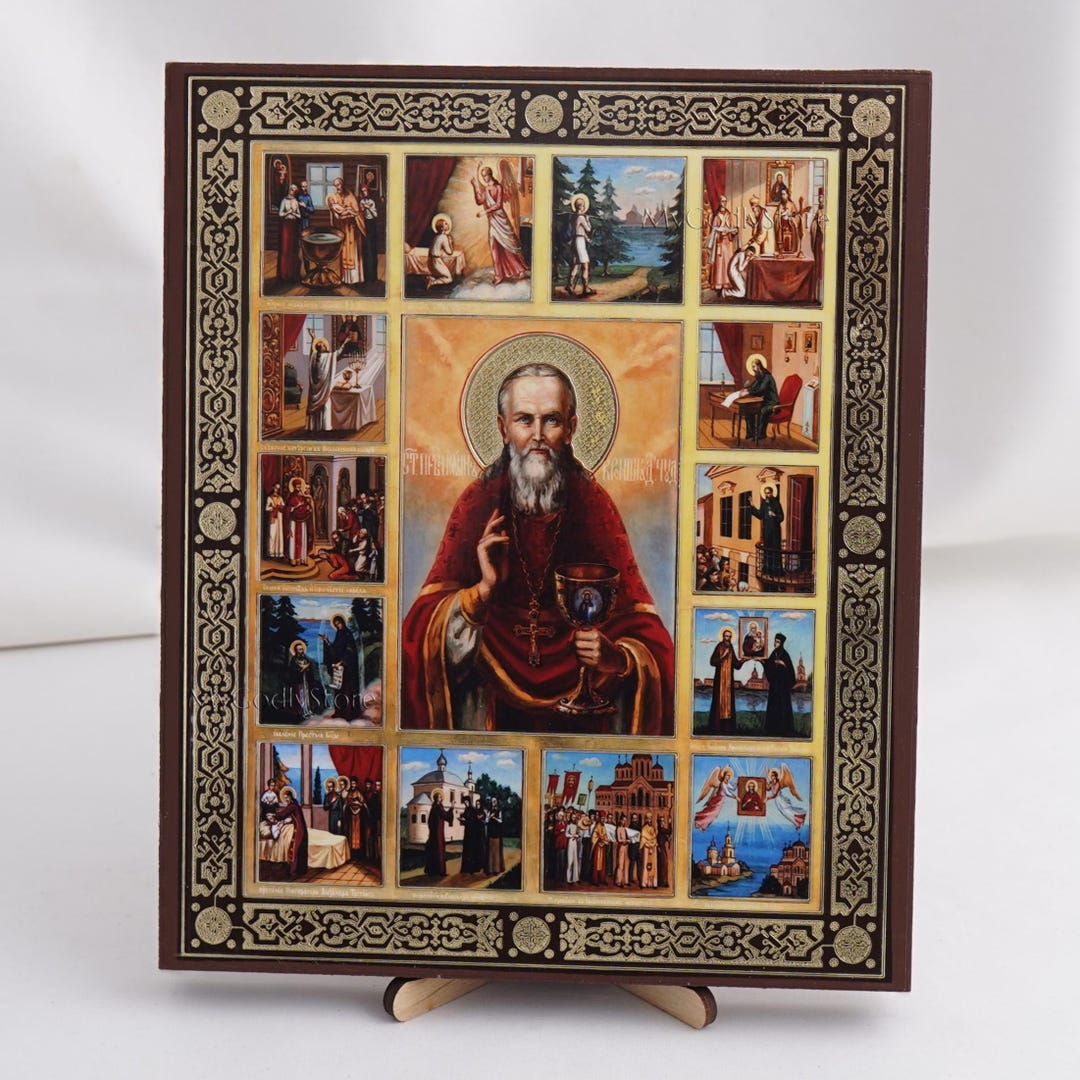 Icon of SAINT JOHN of KRONSTADT, Personalized Icons, Handmade Orthodox ...
