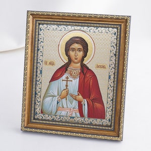 Icon Of SAINT LOVE, Personalized Icon, Orthodox Handmade Icon Of Holy Martyr Love, Christian Icons, Byzantine Icons, 11x13 Icon