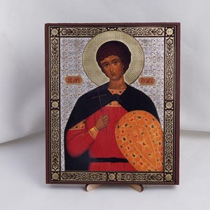 Icon Of The Holy Martyr UAR, Personalized Icon, Handmade Orthodox Icon Of Holy Martyr, Orthodox Icon, Religious Icon Home Decor