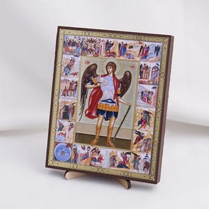 SAINT ARCHANGEL MICHAELL Icon, Personalized Icon, Handmade Orthodox Icon Of St. Michael The Archangel, Orthodox Icon, Religious Home Decor