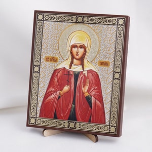 HOLY MARTYR TATIANA Icon, Personalized Icon, Handmade Orthodox Icon Of Saint Tatiana, Orthodox Icon, Religious Icon Home Decor