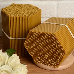 Honey Aroma Altar Candles N. 140 Wax Candles, Orthodox Candles, Blessed Prayer Candle, Orthodox Church Candles, Set of 700 6.2 inches