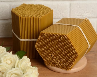 Honey Aroma Altar Candles N. 140 Wax Candles, Orthodox Candles, Blessed Prayer Candle, Orthodox Church Candles, Set of 700 6.2 inches
