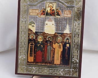 RECOVERY Of The DEAD And SAINTS Icon, Personalized Icon, Handmade Orthodox Icon Of Saints And Theotokos Orthodox Icon, Icon Home Decor
