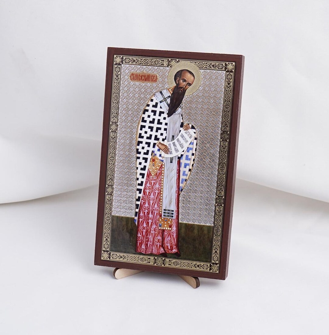 SAINT BASIL the GREAT Icon, Personalized Icon, Handmade Orthodox Icon ...