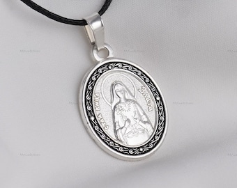 SAINT ZLATA Orthodox Icon Pendant Necklace, Women Jewellery, Religious Jewellery, Jewellery Gift For Her