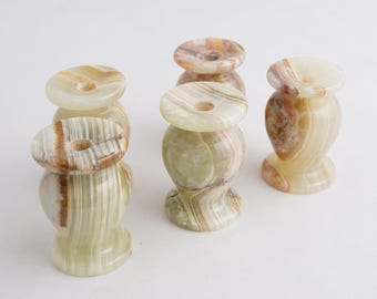 Natural Onyx Candle Holder, Taper Candle Holders, Marble Candle Stick Holder, Marble Candle Holder, Ideal For Candles Up To Diameter 8 mm