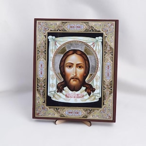 Icon Of Our LORD JESUS CHRIST, Personalized Icon, Handmade Orthodox Icon Of Image Of Edessa, Orthodox Icons, Icon Home Decor