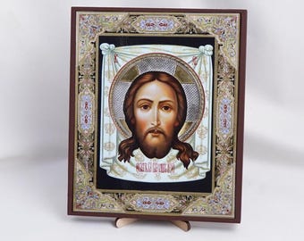 Icon Of Our LORD JESUS CHRIST, Personalized Icon, Handmade Orthodox Icon Of Image Of Edessa, Orthodox Icons, Icon Home Decor