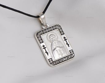 SAINT SERAPHIM Of SAROV Orthodox Icon Pendant Necklace, Men Jewellery, Religious Jewellery, Jewellery Gift For Him