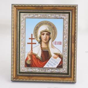Icon Of SAINT TATIANA, Personalized Icon, Orthodox Handmade Icon Of Holy Martyr Tatiana, Christian Icons, Byzantine Icons, 11x13 Icon