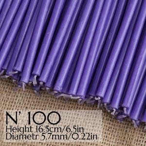 20 - 100 Pcs Ritual Candles, Wax Candles Purple Candles N100, Wax Orthodox Candles for Prayer, Ritualkerzen, Church Candles, Home Decoration