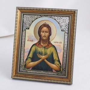 Icon Of St. ALEXIS (Alexios) The MAN Of GOD, Personalized Icon, Orthodox Handmade Icon Of St Alexis, Christian Icons, Byzantine Icons