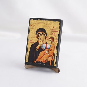 Icon Of The Mother Of God &quot;Comfort&quot;, Christian Icons, Handmade Greek Orthodox Icon Of The Mother Of God &quot;Consolation&quot;, Home Decor, Wood Icon