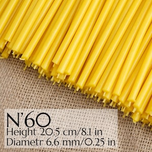 150 Pcs Ritual Candles, Wax Candles Yellow Candles N60, Wax Orthodox Candles for Prayer, Ritualkerzen, Church Candles, Home Decoration