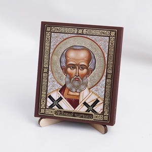 SAINT NICHOLAS Icon, Personalized Icons, Handmade Orthodox Icon Of Holy Father Nicholas, Orthodox Icons, Icon Home Decor