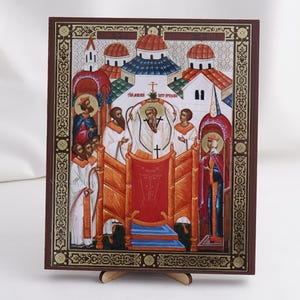 Icon Of EXALTATION Of The CROSS, Personalized Icons, Handmade Orthodox Icon, Orthodox Icons, Icon Home Decor