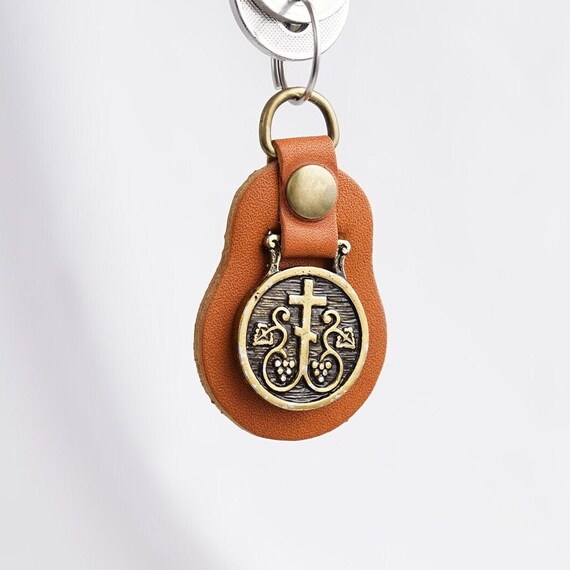 Buy Keyring, Orange Leather Key Ring, Personalized Leather