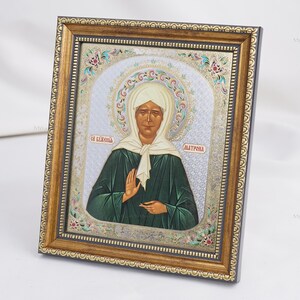 Saint MATRONA Icon, Personalized Icon, Orthodox Handmade Icon Of Saint Matrona, Christian Icons, Byzantine Icons, 11x13 Icon image 4