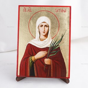 Icon Of SAINT MARTYR TATIANA, Christian Icons, Handmade Orthodox Icon Of Saint Tatiana, Home Decor, Wood Icons 6.7x9 inch