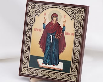MOTHER Of GOD- The Unbreakable Wall ICON, Personalized Icon, Handmade Orthodox Icon Of Virgin Mary, Orthodox Icon, Religious Icon Home Decor