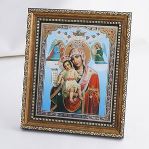 It Is TRULY MEET Icon Of The Mother of God,  Personalized Icon, Orthodox Handmade Icon Of Axion Esti, Christian Icon, Byzantine Icon