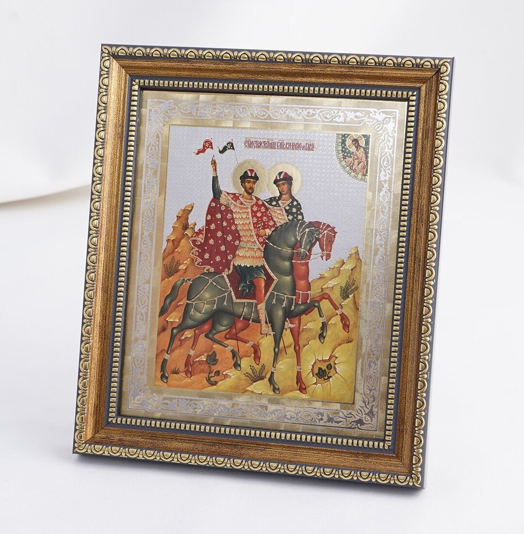 Icon of Saints BORIS and GLEB, Personalized Icon, Orthodox Handmade ...