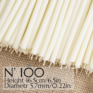 20 - 100 Pcs Ritual Candles, Wax Candles White Candles N100, Wax Orthodox Candles for Prayer, Ritualkerzen, Church Candles, Home Decoration