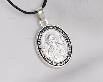 SAINT SOPHIA Orthodox Icon Pendant Necklace, Women Jewellery