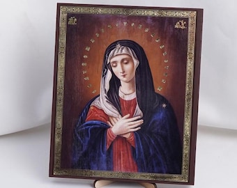 TENDERNESS Icon, Personalized Icons, Handmade Orthodox Icon Of Mother Of God, Orthodox Icons, Icon Home Decor