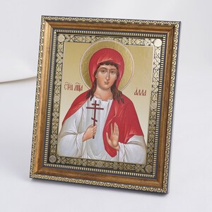 HOLY MARTYR ALLA Icon, Personalized Icon, Orthodox Handmade Icon Of Saint Alla, Christian Icons, Byzantine Icons, 11x13 Icon