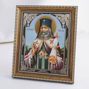 Icon Of St. LUKE The ARCHBISHOP, Personalized Icon, Orthodox Handmade Icon Of St Luke The Surgeon, Christian Icon, Byzantine Icon