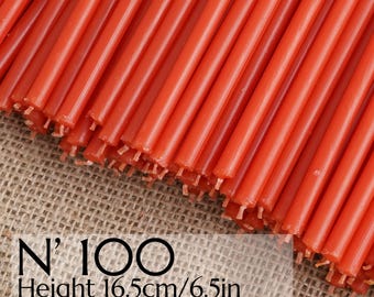 20-100 velas rituales, velas de cera rojas N100, velas ortodoxas de cera para oración, velas rituales, velas de iglesia, decoración del hogar