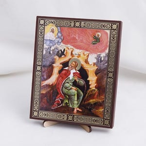 HEILIGE PROFEET ELIJAH icoon, gepersonaliseerde iconen, handgemaakt orthodox icoon van de profeet Elia, orthodoxe iconen, icon Home Decor