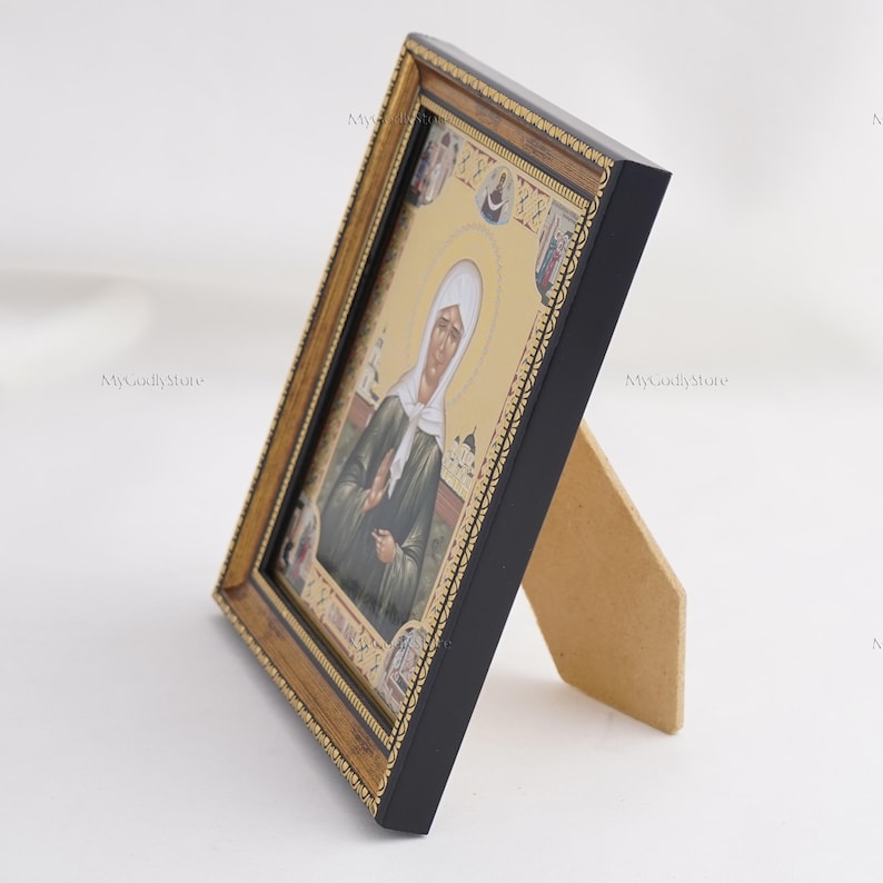 Saint MATRONA Icon, Personalized Icon, Orthodox Handmade Icon Of Saint Matrona, Christian Icons, Byzantine Icons, 11x13 Icon image 3